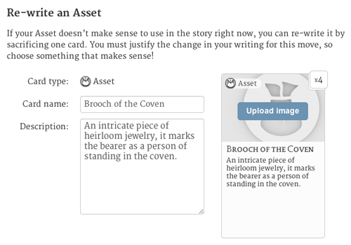 Screenshot of an Asset stack being re-written